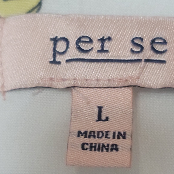 Per Se Elegant White Blouse with Black and Yellow Details - Picture 2 of 9